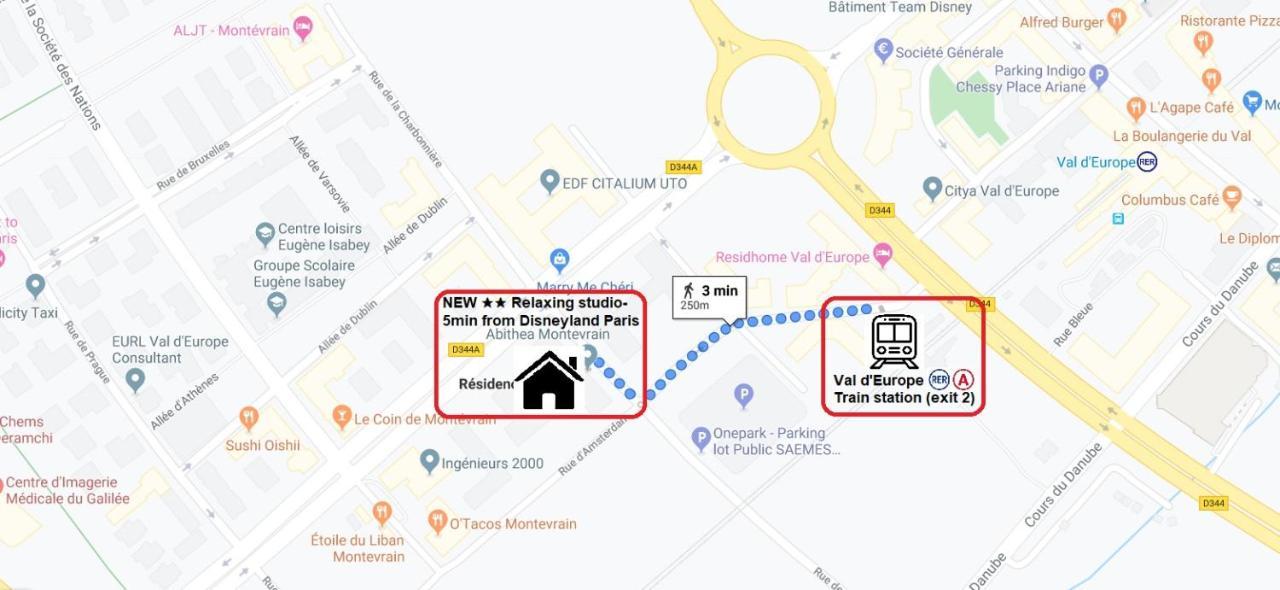 New- Relaxing Studio - 5 Min From Disneyland Paris Montevrain Ngoại thất bức ảnh